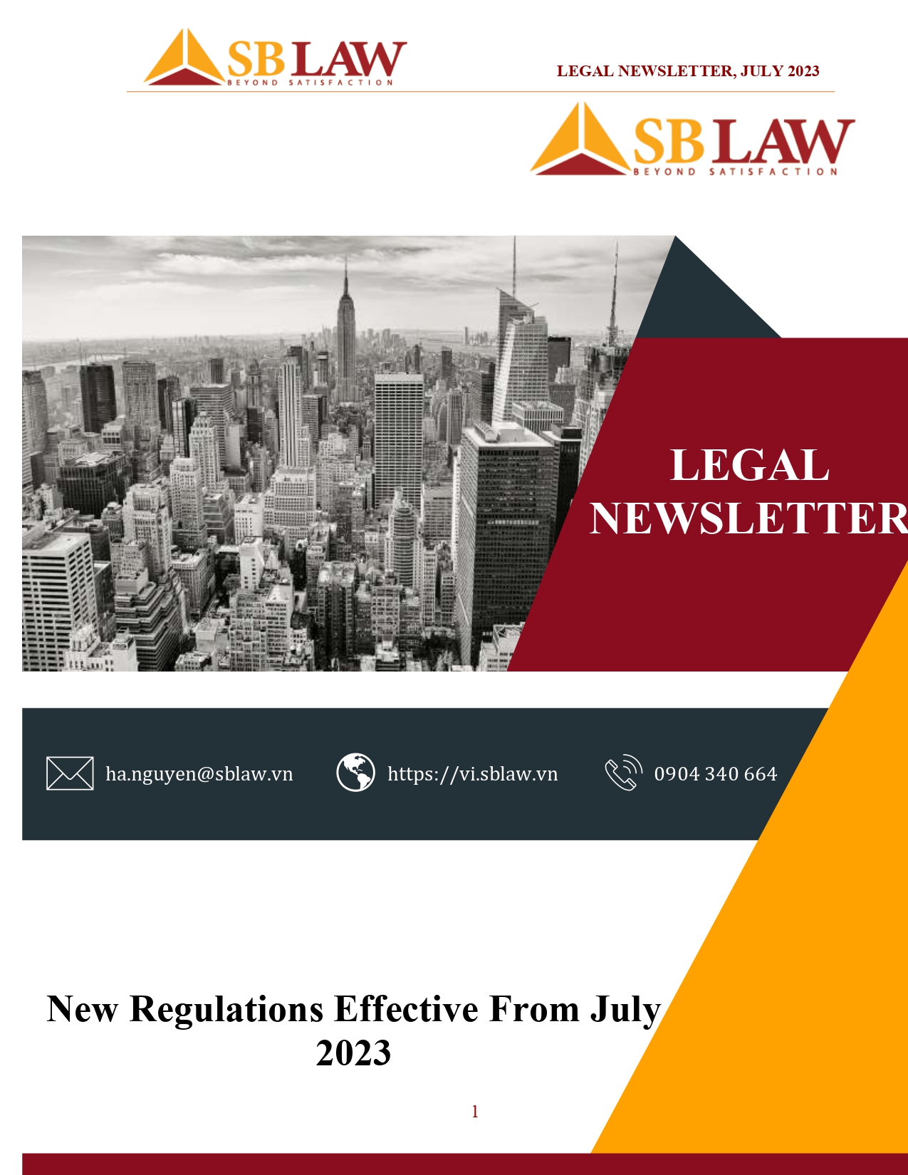 New Regulations Effective From July 2023 - Lawfirm SBLaw