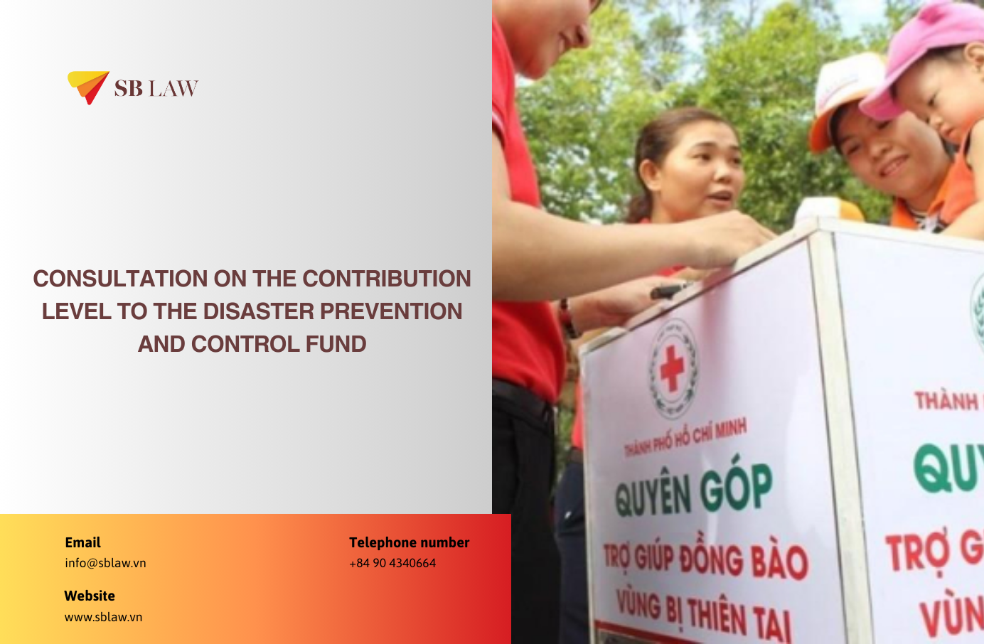Consultation on the Contribution Level to the Disaster Prevention and ...