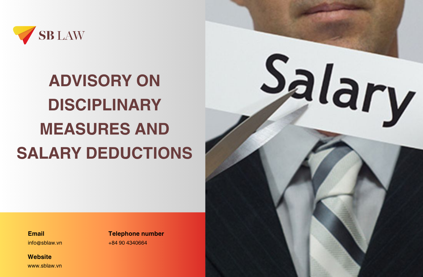 ADVISORY ON DISCIPLINARY MEASURES AND SALARY DEDUCTIONS - Lawfirm SBLaw