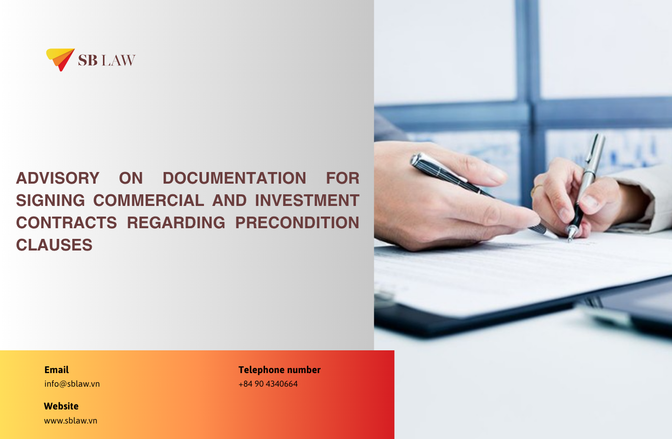 Advisory on Documentation for Signing Commercial and Investment ...