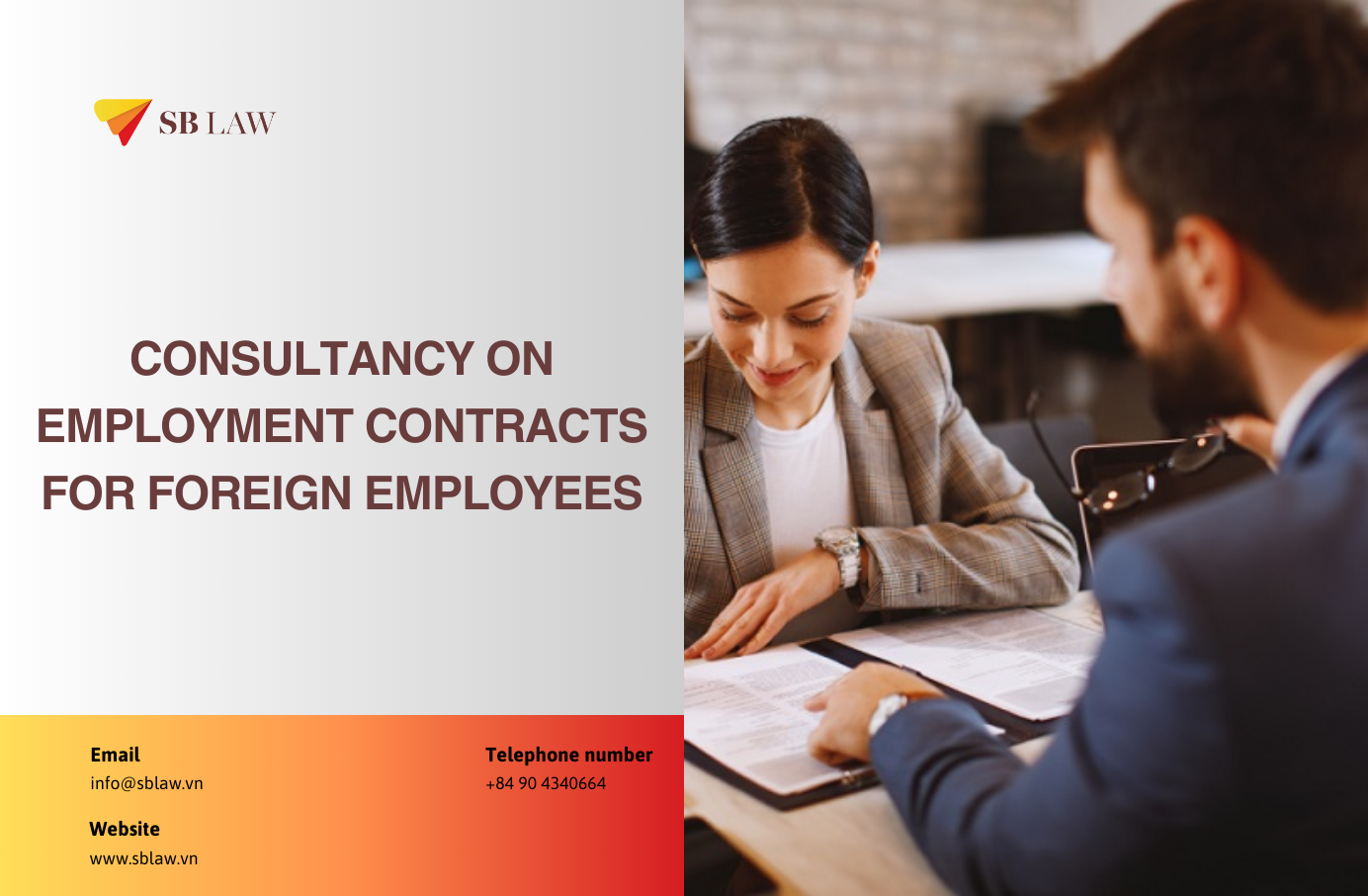 Consultancy on Employment Contracts for Foreign Employees - Lawfirm SBLaw